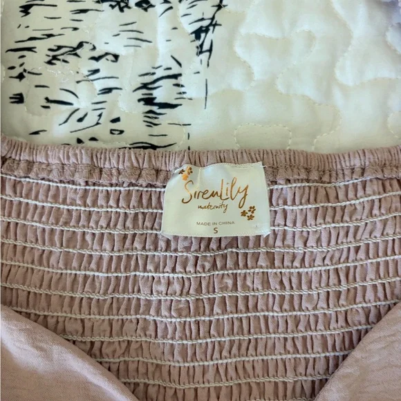 Siren Lily Blush Smocked Maternity Dress - Picture 2 of 3